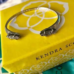 Kendra Scott Slvr Cuff Bracelet In Platinum Drusy